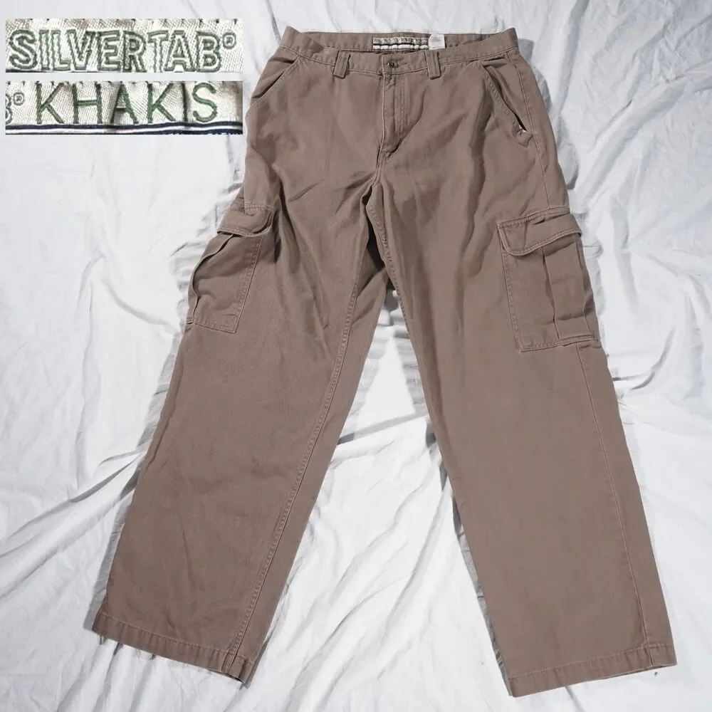 Levi's SilverTab Khakis Cargo Pants Brown Vintage 34x34